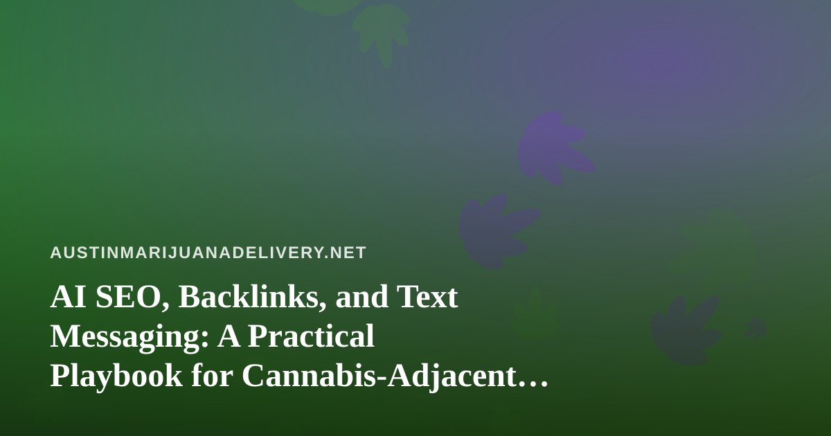 AI SEO, Backlinks, and Text Messaging: A Practical Playbook for Cannabis-Adjacent Businesses in Austin